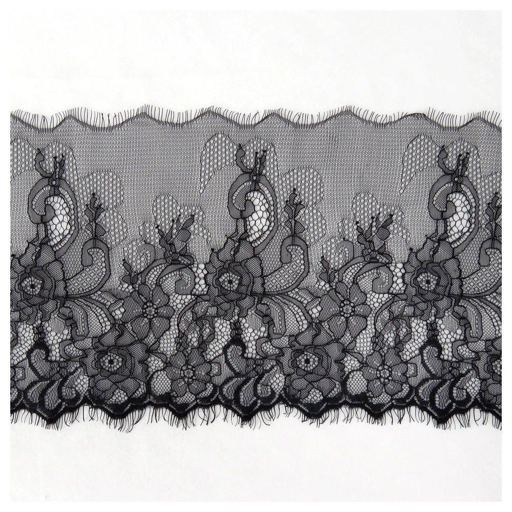 FREEDOMBEAUTY | 24cm hollow eyelash lace, casual clothing with eyelash lace, clothing warp knitted lace accessories