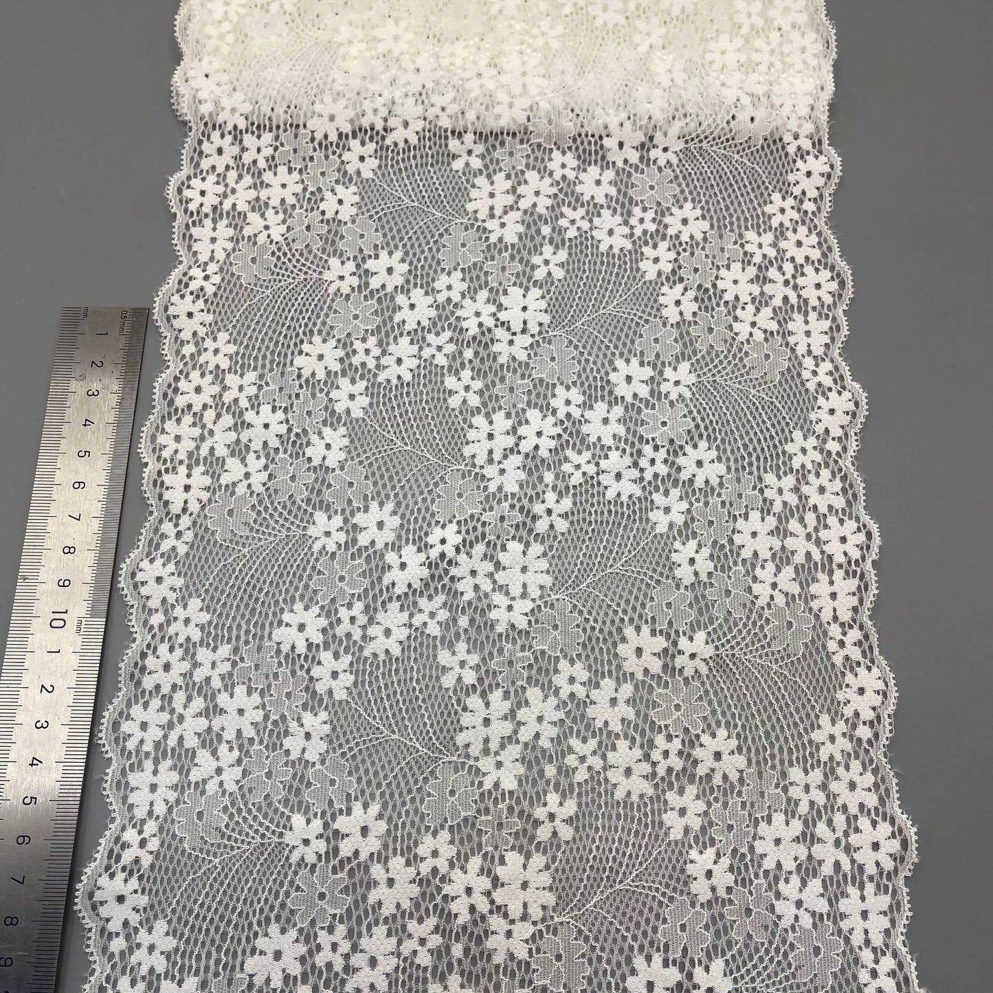 freedombeauty|22CM Nylon Lace Trim Elastic Lace Wedding Dress Underwear Skirt Accessories Materials