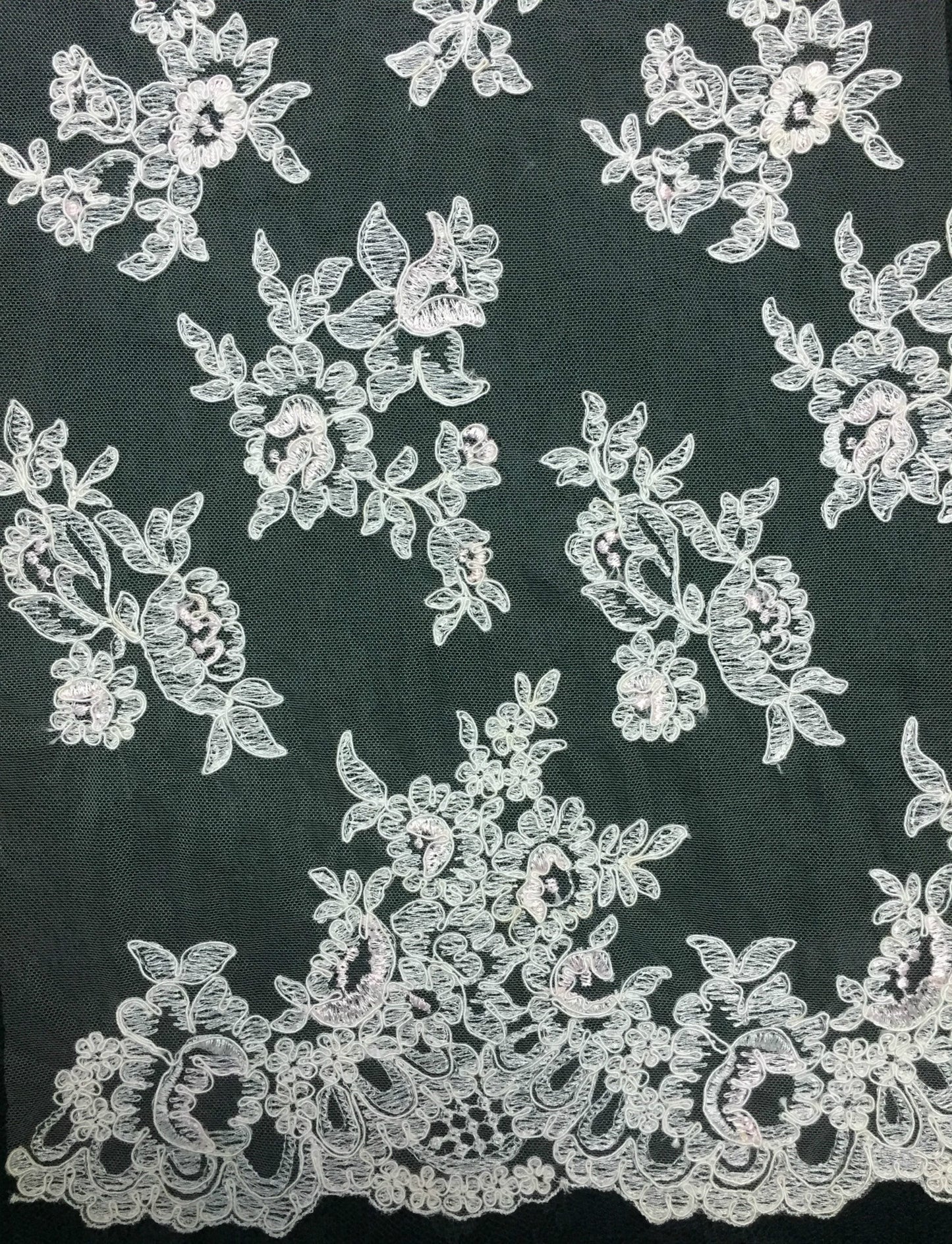 Freedombeauty | Direct Supply Car Strand Lace Veil Skirt Lace Accessories Three-Dimensional Bone Thread Lace Fabric Wedding Dress Fabric