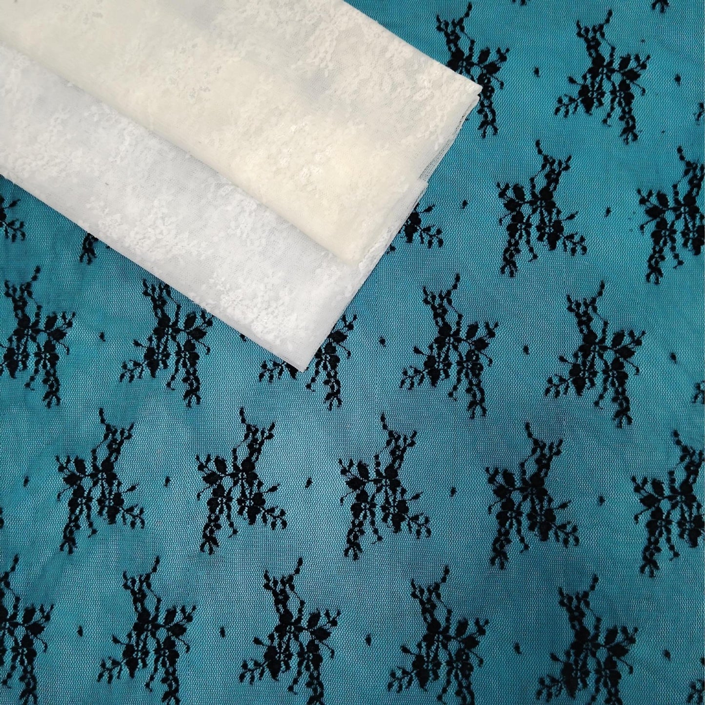 freedombeauty|Lace Fabric Thread Cutting Elastic Small Flower Base Dress Underwear Soft Skin-Friendly Elastic Fabric