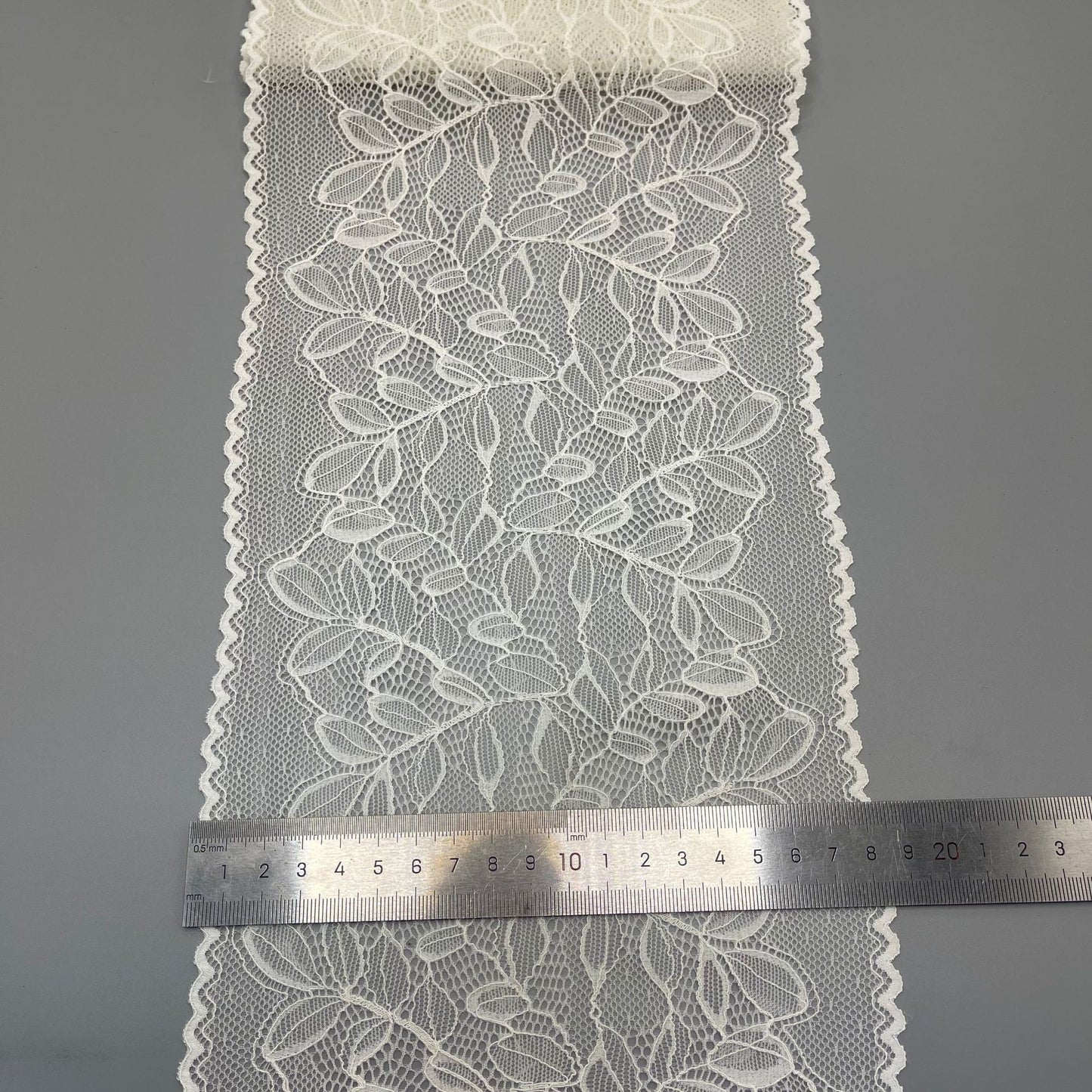 freedombeauty|18CM High-end Wedding Dress Lace Trim White Elastic Hollow Lace Nylon Handmade Panties