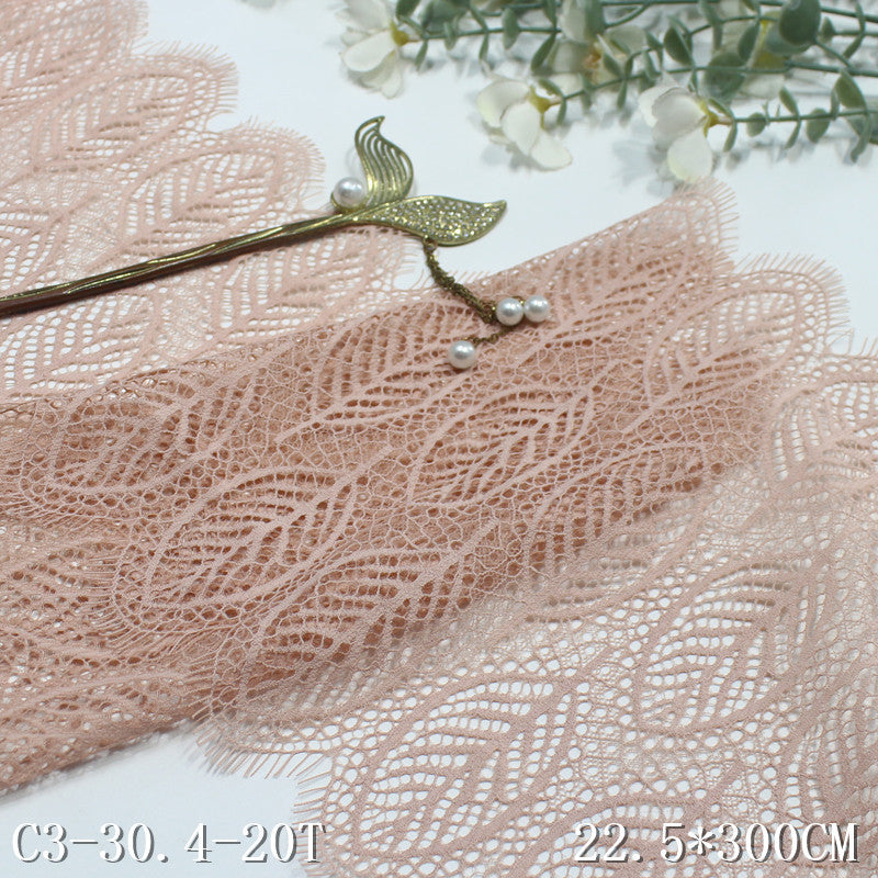 freedombeauty|Multicolor Full Ancient Style Leaf Non-Elastic Eyelash Lace 23cm Curtain Sofa Cushion Lace Trim Accessories