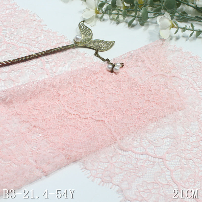 freedombeauty|Multicolor Double Wave Center Vintage Flower Non-Elastic Eyelash Lace Trim Clothing Home Textile Lace Trim Accessories DIY