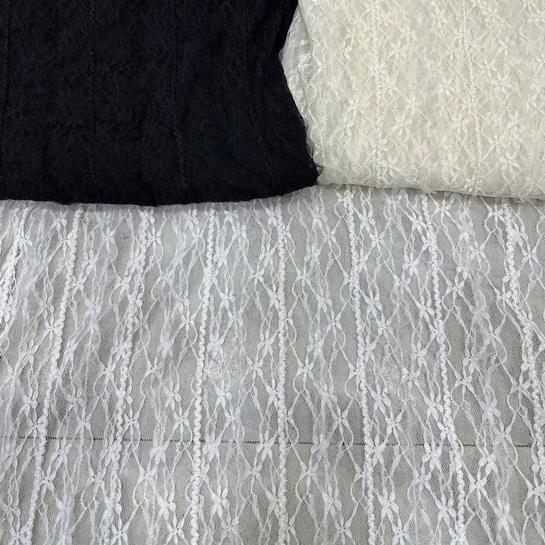 freedombeauty|Full Rope Embroidery Craft Sequin Flower Non-Stretch Chenille Lace Fabric for Women's Cheongsam Wedding Dress Loungewear Fabric