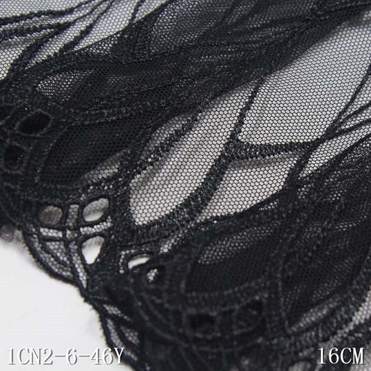 【1pack】-freedombeauty|Double-Sided Black Polyester Interwoven Striped Embroidery Trim Accessories Curtain Decoration Sofa Cushion Trim