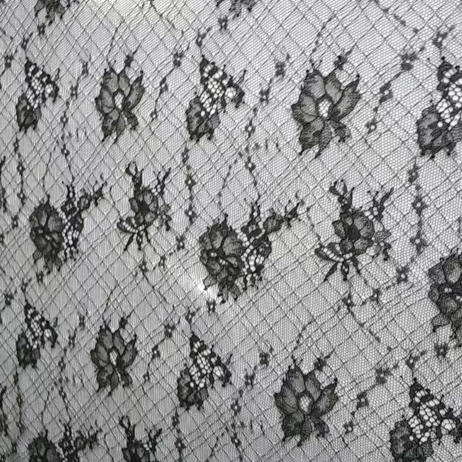 freedombeauty|Thin Lace Trim Width 150cm Nylon Double-Sided Wavy Shape Women's Clothing Lingerie Wedding Dress Accessories