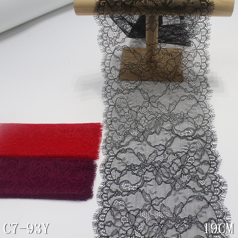 freedombeauty|Multicolor Lightweight Double-Sided Wavy Non-Elastic Eyelash Lace DIY Clothing Curtain 19cm Lace Trim Accessories