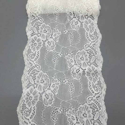 freedombeauty|17CM Nylon Lace Trim Elastic Lace Trim for Underwear Skirt Hem Gloves Socks Accessories