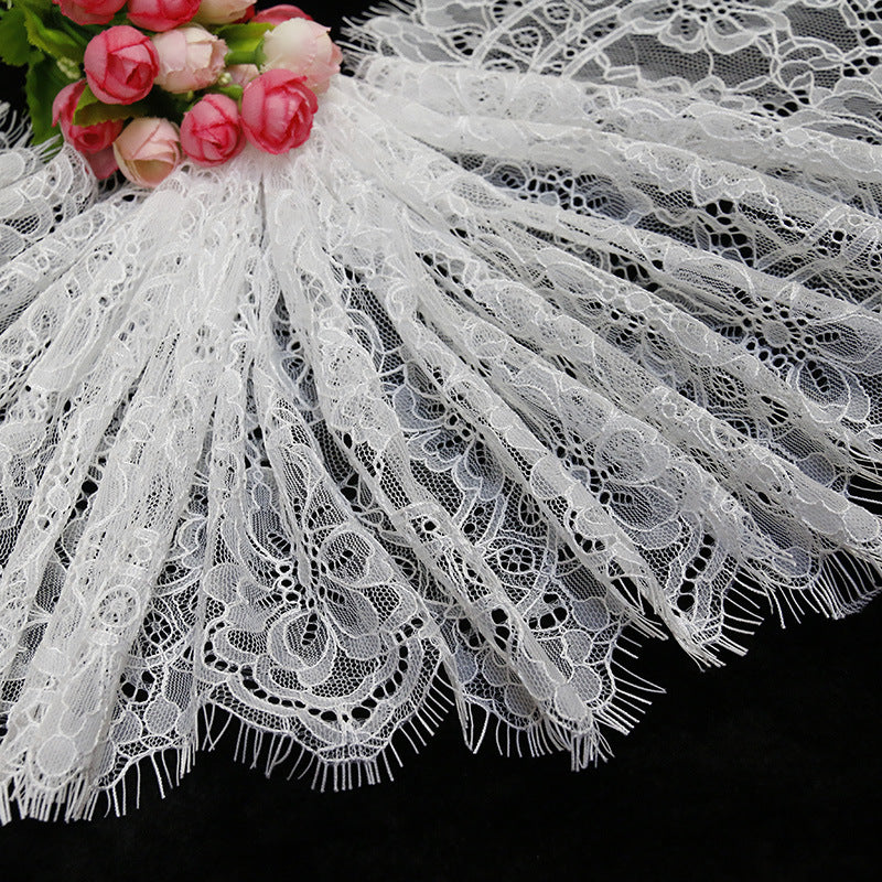 FREEDOMBEAUTY | 23cm Korean version of the popular eyelash lace, the star has the same eyelash lace, sexy pajamas lace fabric