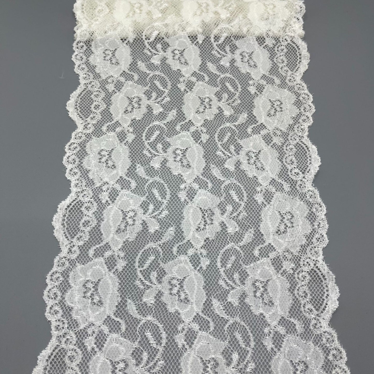 freedombeauty|19CM Wedding Dress Accessories High-Quality White Nylon Elastic Lace Hollow Trim Handmade