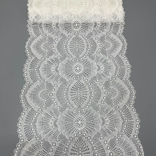 freedombeauty|23cm Lace Trim for Underwear and Wedding Dress Handmade Lace White Hollow Lace Nylon Accessories Decoration Custom Design