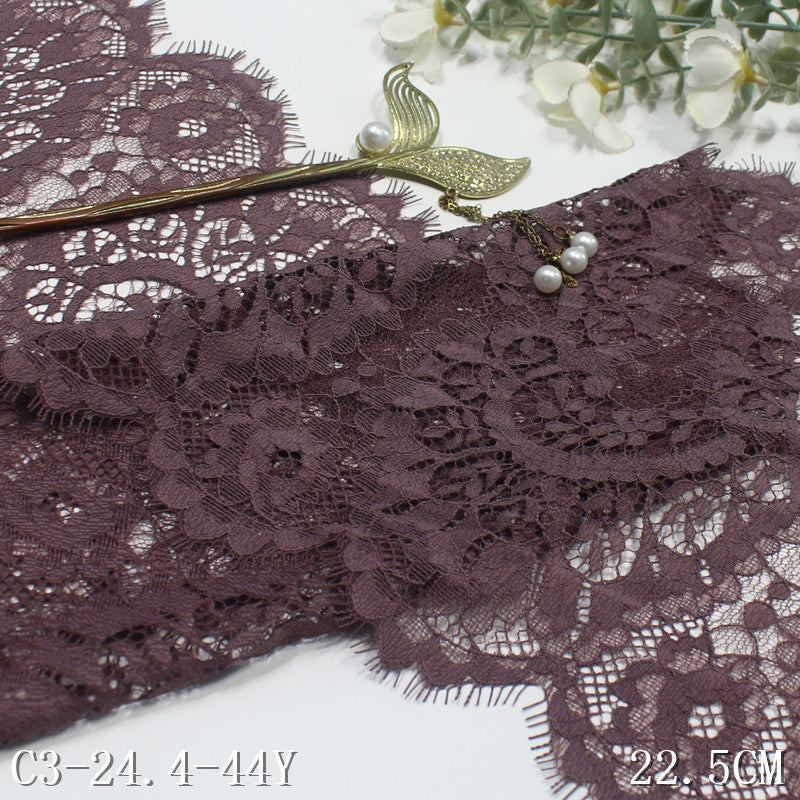 freedombeauty | Multicolor Double Wave French Classical Flower Non-Elastic Eyelash 22cm Clothing Home Textile Lace Trim DIY