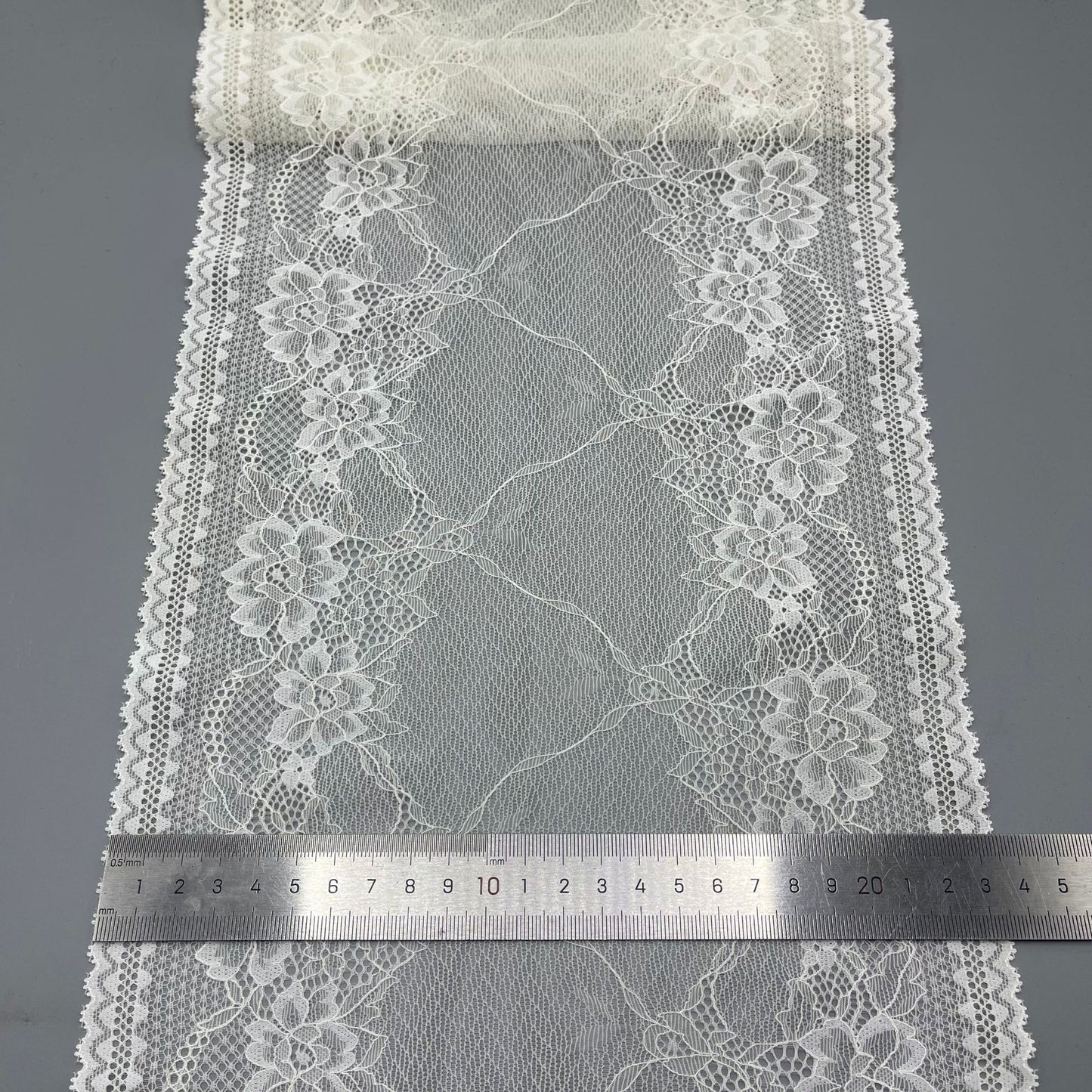 freedombeauty|23CM Lace Trim Accessories White Elastic Lace Nylon Hollow Lace DIY Design