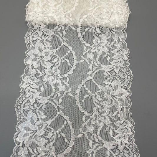 freedombeauty|18CM Lingerie Nylon Wedding Dress Lace White Elastic Lace Hollow Design Accessories DIY Lace Parts