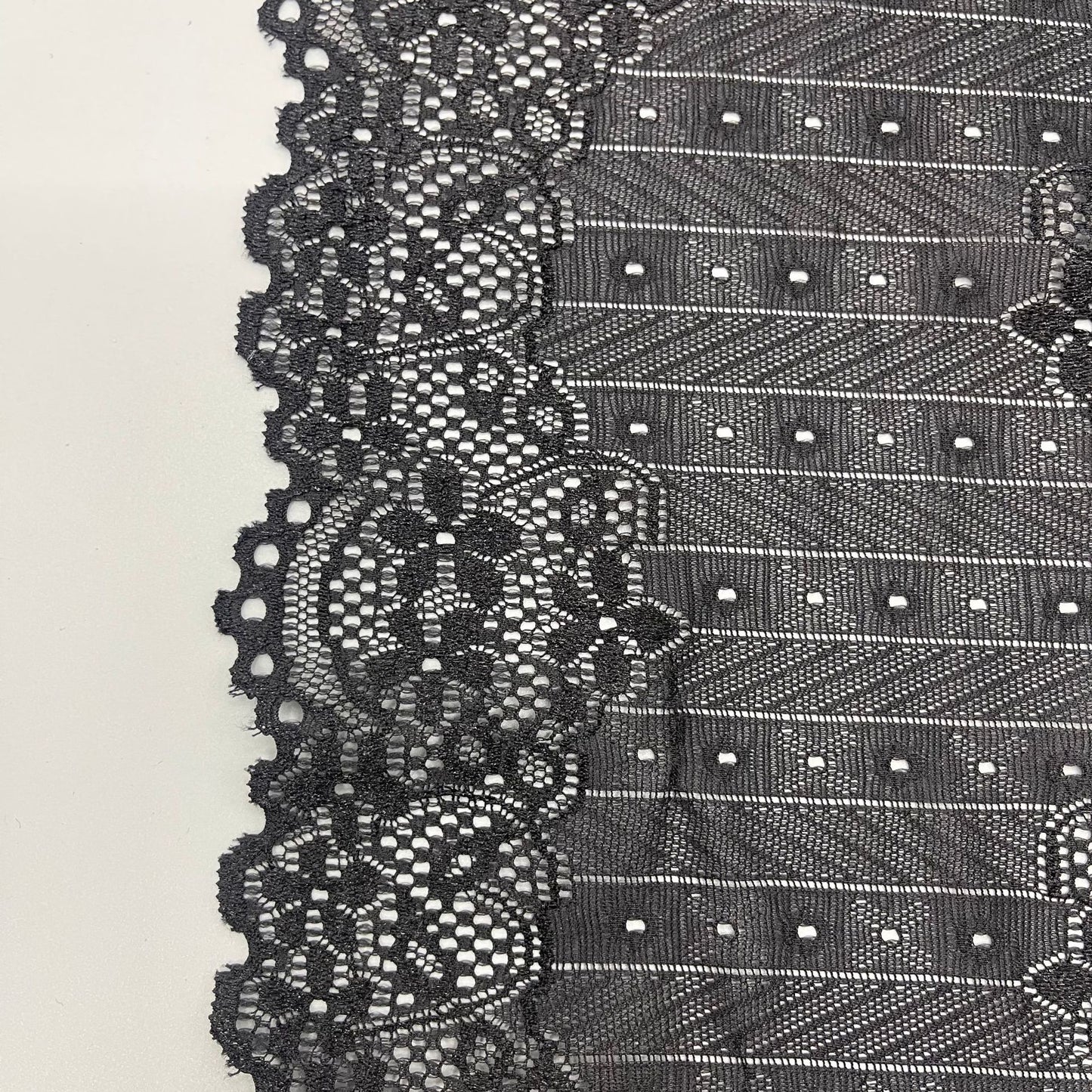 freedombeauty|19cm Elastic Lace Handmade Wedding Dress Accessories White Hollow Nylon Lace Trim Decoration Parts