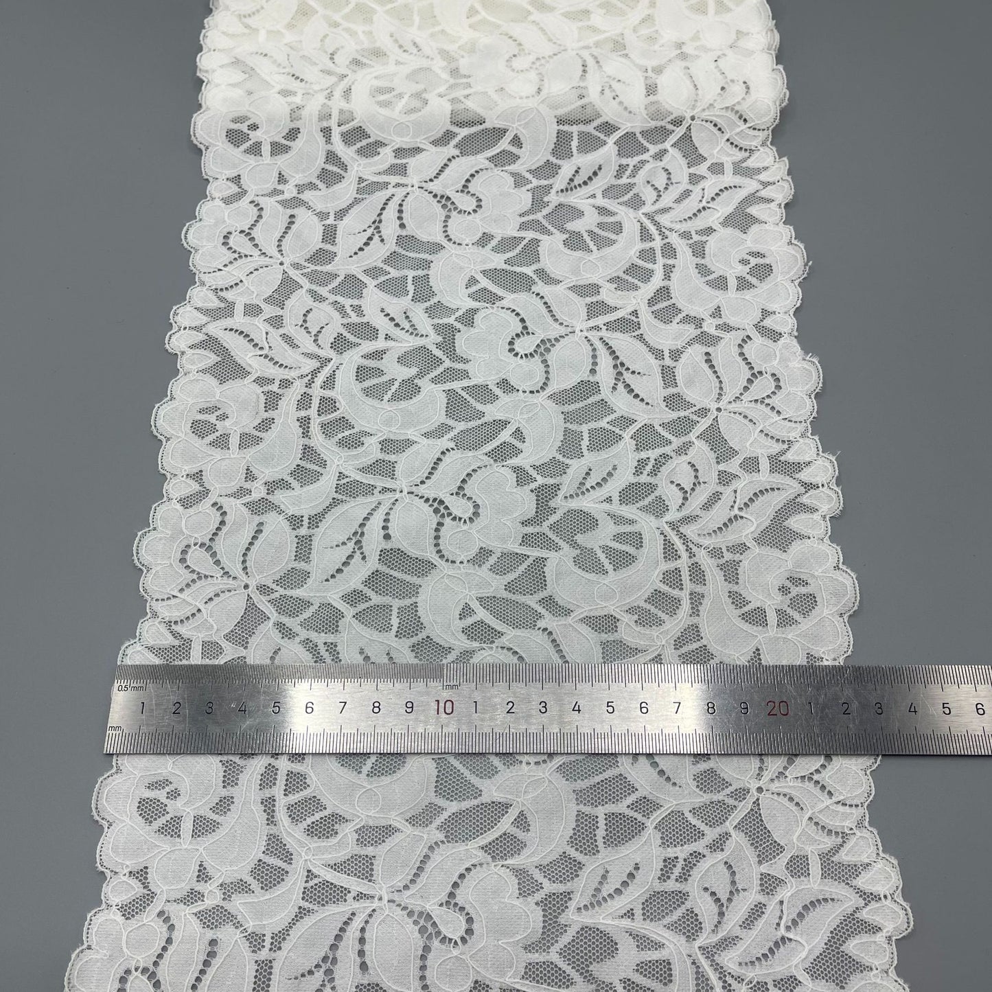 freedombeauty|22cm In Stock Direct Sale Nylon Spandex Lace Fabric for Women's Dresses and Children's Clothing Lace Trim Fabric