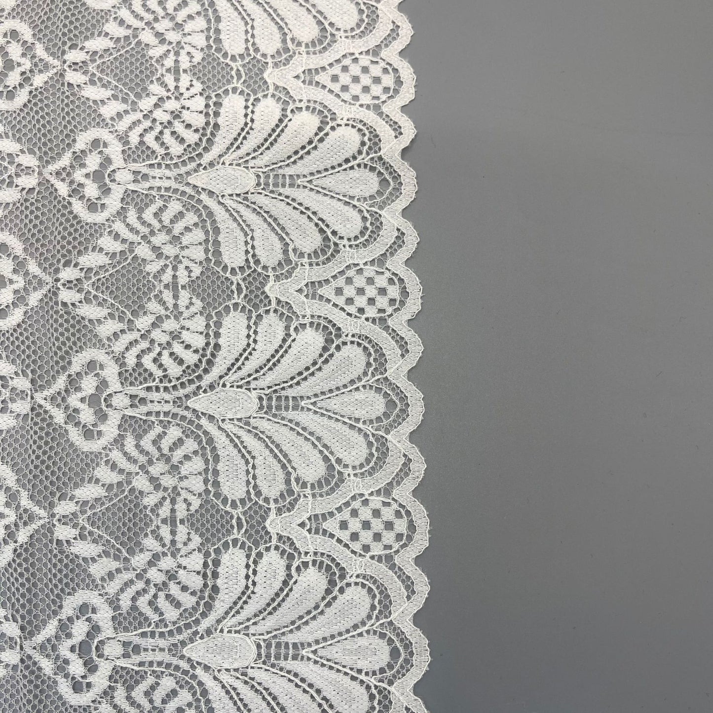 freedombeauty|20CM Lace Trim DIY Handmade Lingerie Wide Lace Trim Accessories Wavy Hem Wedding Dress Decoration