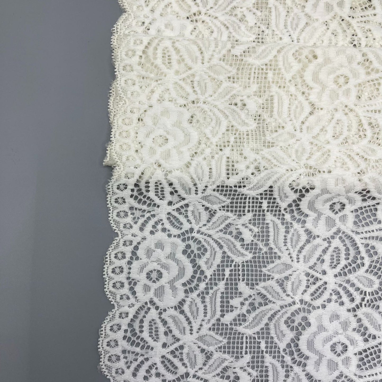 freedombeauty|30cm Elastic Lace White Hollow Lace Trim Nylon Fabric Accessories Handmade Wedding Dress Decoration Lace