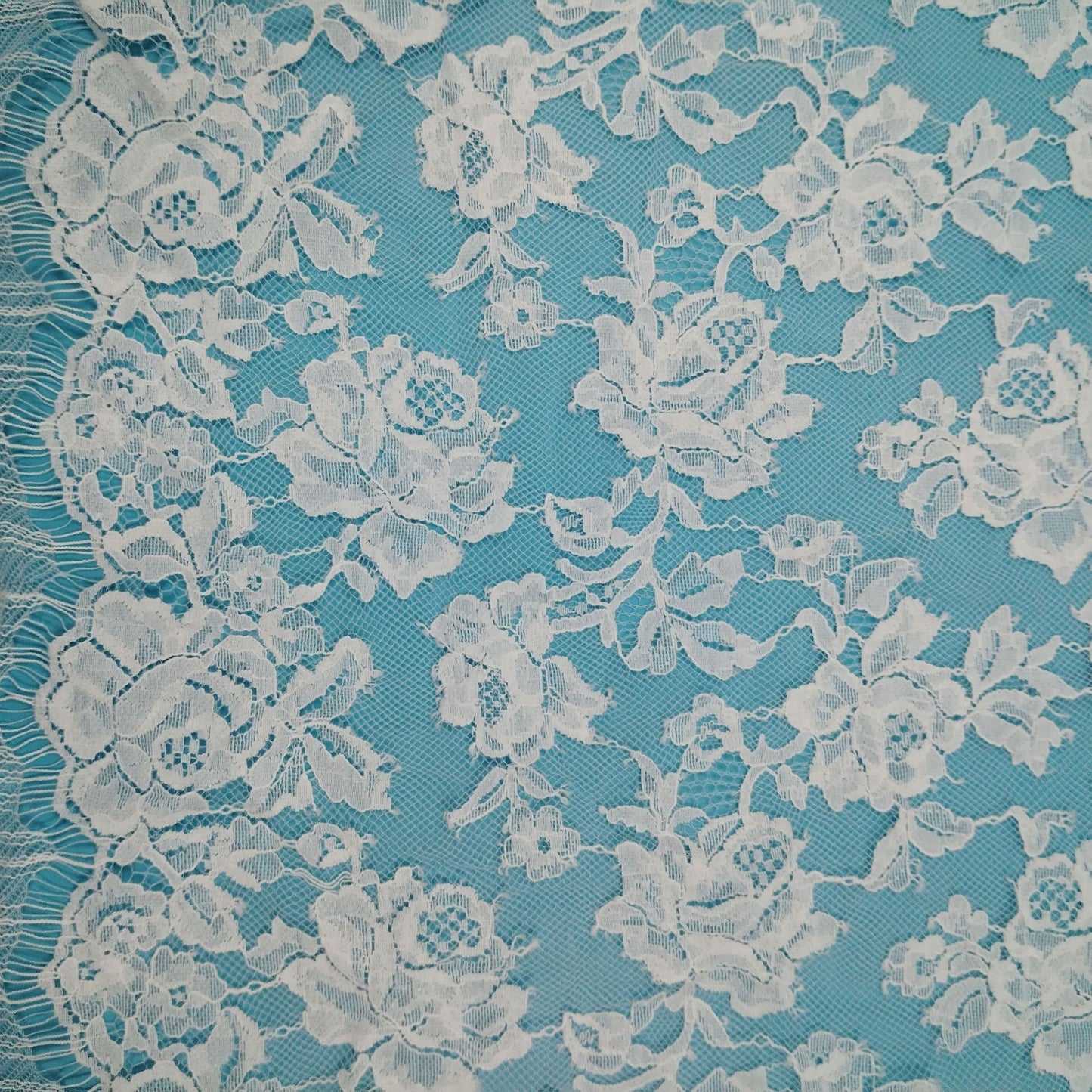 freedombeauty|Brocade Cotton Eyelash Lace Fabric Rose Pattern Full Fabric Women's Clothing Dress Accessories Wedding Dress Fabric