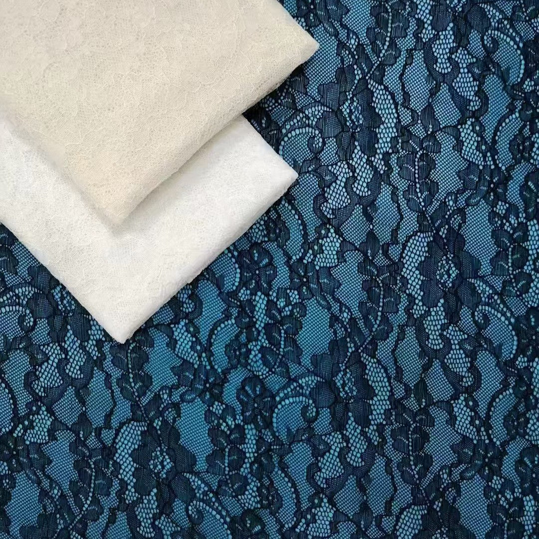 freedombeauty|Stretch Lace Fabric Dress Clothing Fabric Nylon Mesh Lace Trim Hollow Mesh Sexy Mesh Fabric