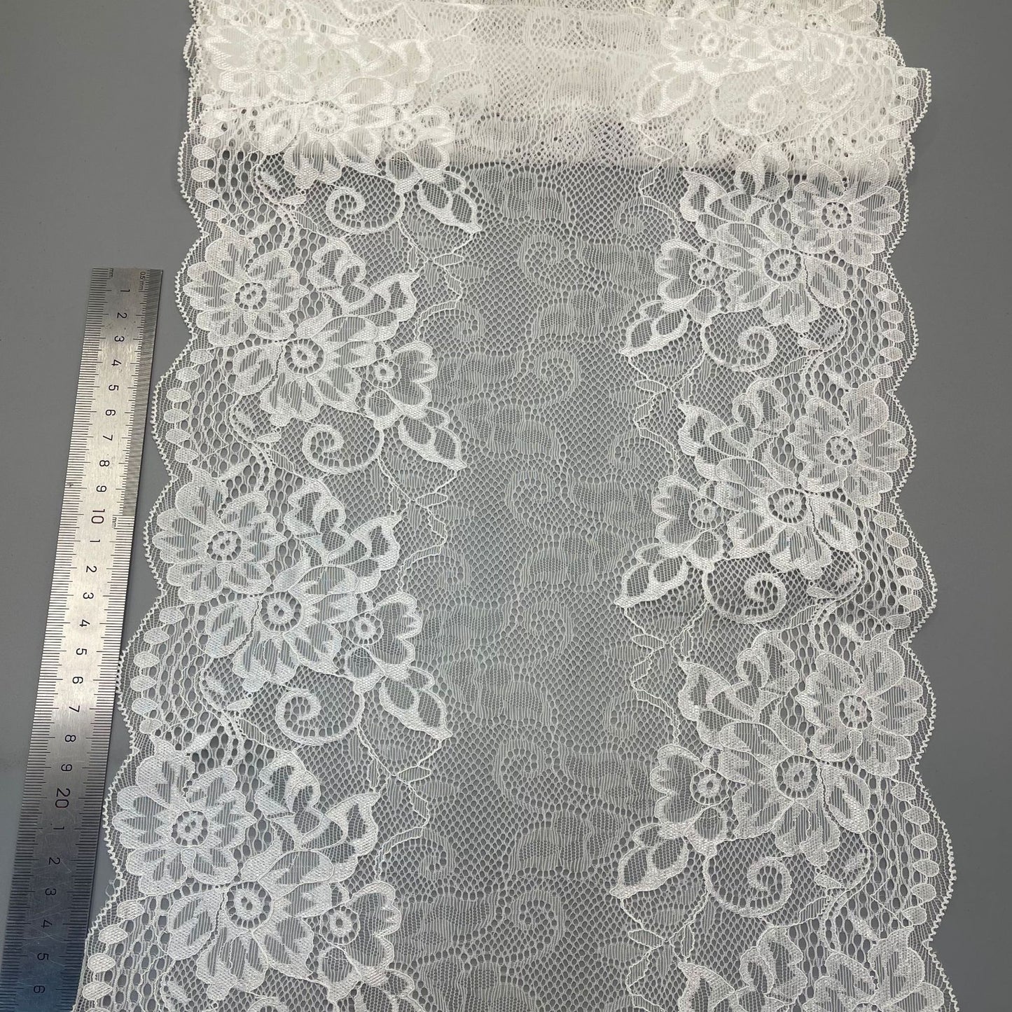 freedombeauty|29CM White Wedding Dress Lace Trim Elastic Hollow Lace Nylon Design DIY Lace