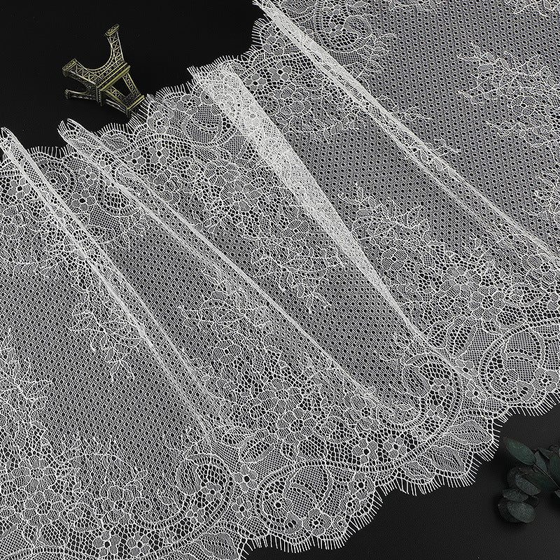 FREEDOMBEAUTY | [no- stretch] Eyelash lace large lace, nylon silk elastic lace edge, dress Lolita lace accessories, spot