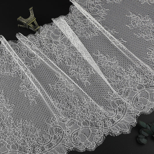 FREEDOMBEAUTY | [no- stretch] Eyelash lace large lace, nylon silk elastic lace edge, dress Lolita lace accessories, spot