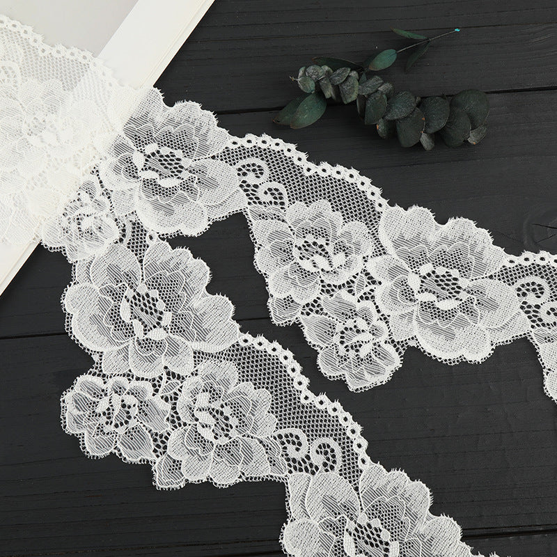FREEDOMBEAUTY | [laser-cut lace] Nylon silk lace, laser elastic lace edge, home textile Lolita new lace accessories in stock