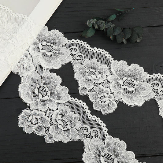 FREEDOMBEAUTY | [laser-cut lace] Nylon silk lace, laser elastic lace edge, home textile Lolita new lace accessories in stock
