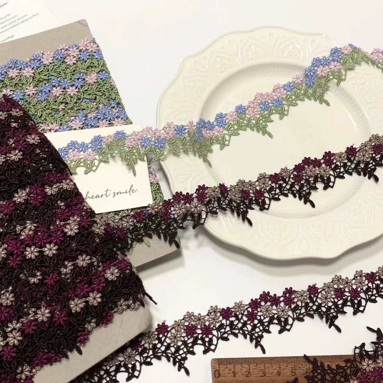 FREEDOMBEAUTY | Spot retro water-soluble flower embroidery lace fine clothing DIY cheongsam design