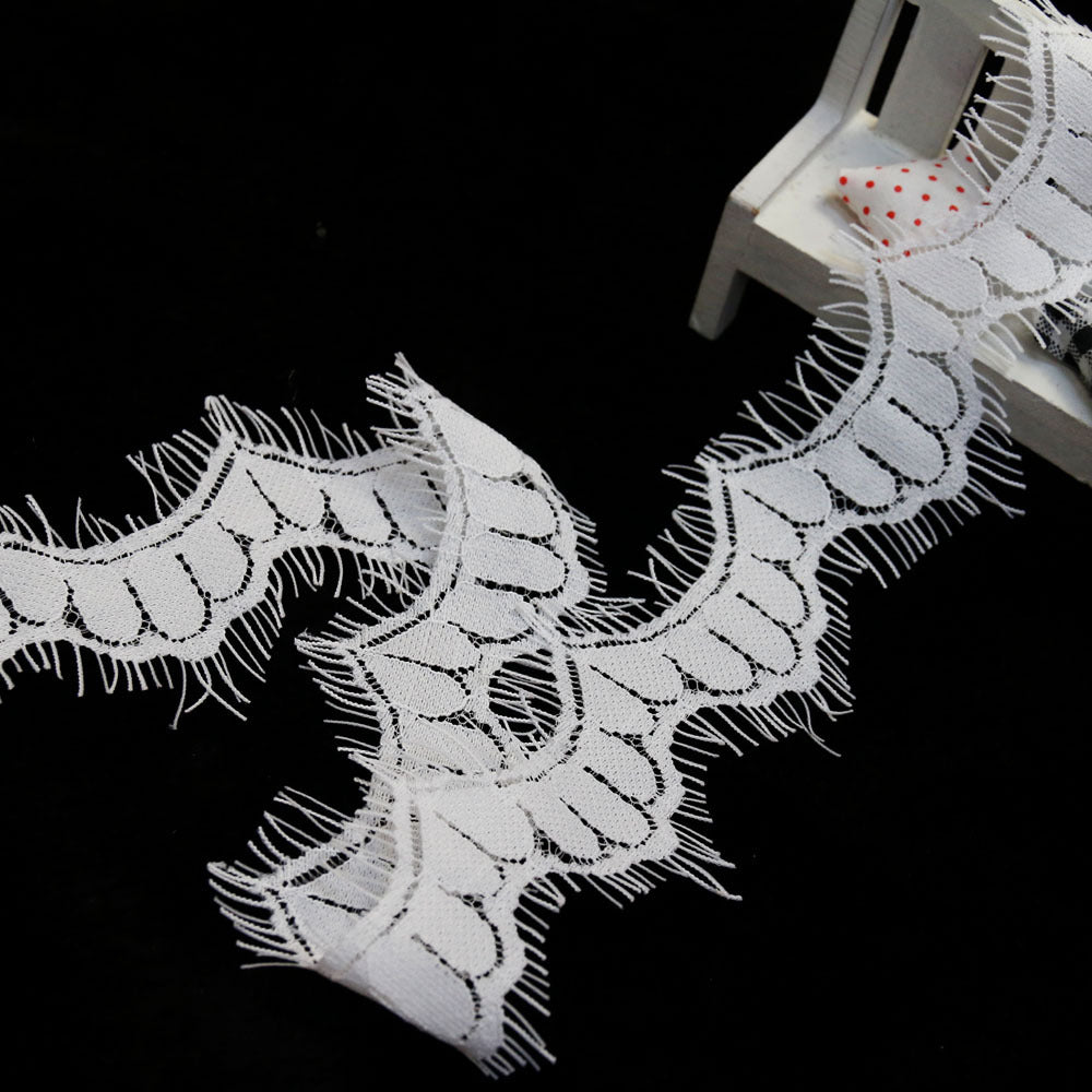 FREEDOMBEAUTY | Factory direct sales, spot 4.5cm wavy lace, eyelash lace, leather pants skirt accessories lace