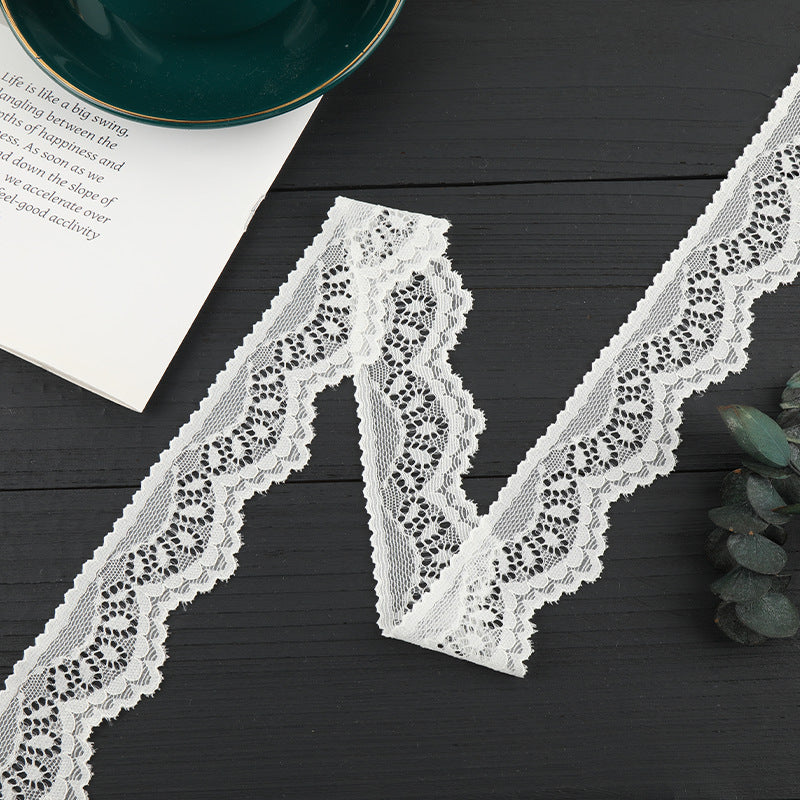 FREEDOMBEAUTY | [stretch] 2cm lace lace accessories, warp knitted elastic lace edge, home textile children's clothing lace lace accessories, factory spot