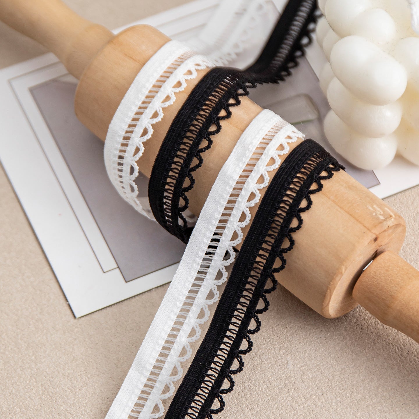 FREEDOMBEAUTY | Factory direct 1.5CM hollow rope broken bud nylon elastic belt DIY clothing underwear elastic webbing