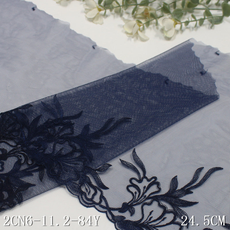 FREEDOMBEAUTY | New Chinese classical flower cluster mesh embroidery lace, light clothing underwear curtain lace accessories