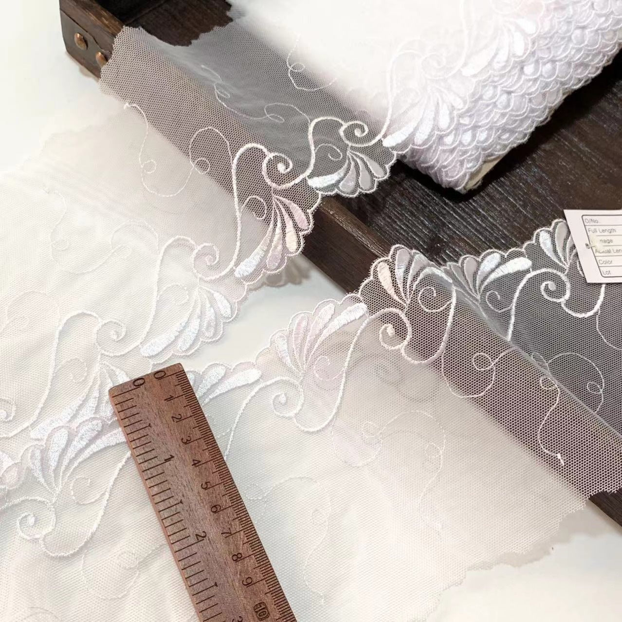 FREEDOMBEAUTY | Spot retro bilateral mesh embroidery lace accessories decorative design DIY fabric apparel