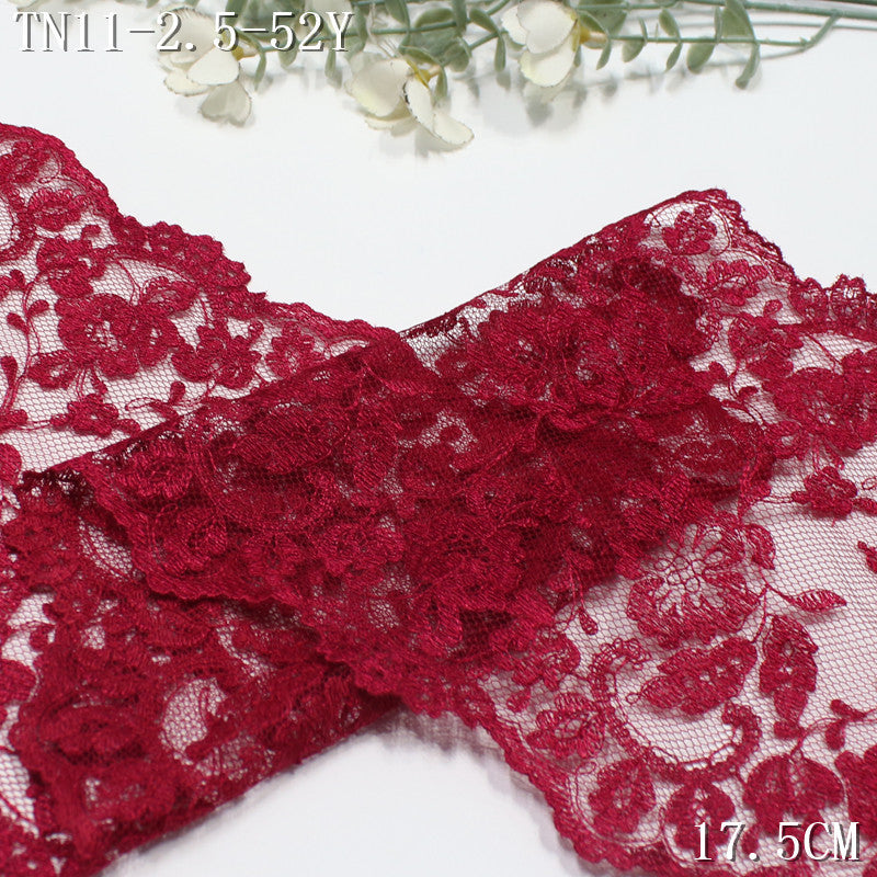 FREEDOMBEAUTY |  retro light mesh yarn bilateral flower embroidery lace 24cm clothing cheongsam home soft decoration lace accessories