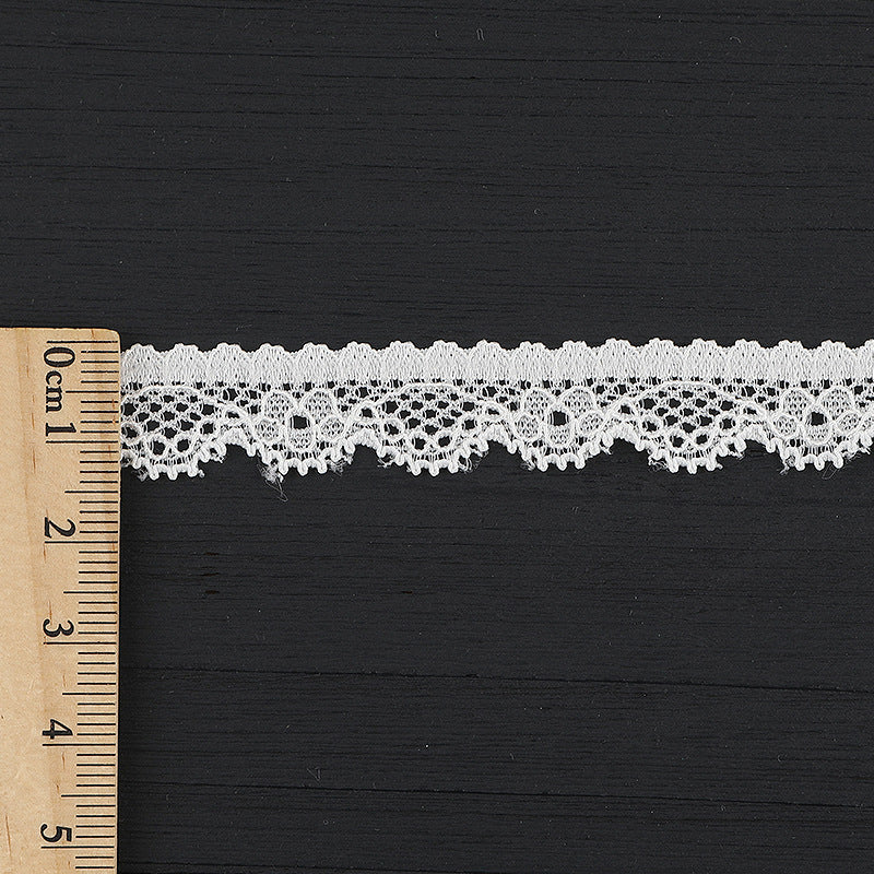 FREEDOMBEAUTY | [stretch] White warp knitted lace, elastic lace, exquisite wavy lace, home textile lace accessories