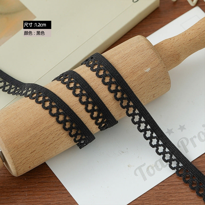 FREEDOMBEAUTY | Factory Direct 1.2CM Nylon Elastic Square Elastic Band DIY Color Spot Children's Underwear Ribbon