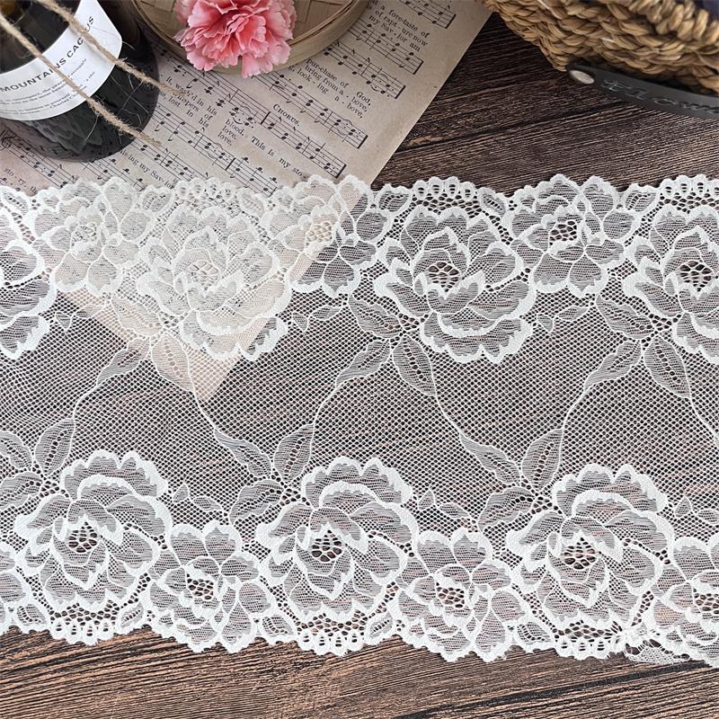 FREEDOMBEAUTY | Spot white elastic lace, warp lace small lace, new wedding headgear DIY clothing lace accessories