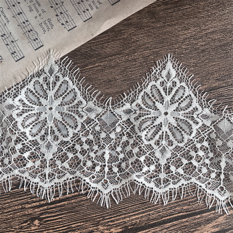 FREEDOMBEAUTY | Factory direct sales 12.5cm French non-elastic eyelash lace lace, spot handmade DIY lace accessories
