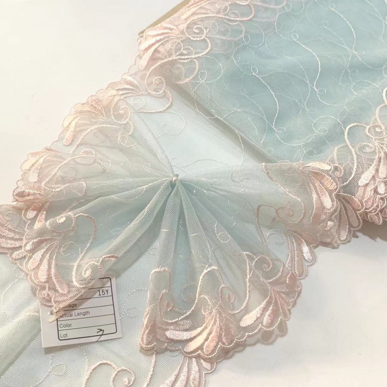 FREEDOMBEAUTY | Spot retro bilateral mesh embroidery lace accessories decorative design DIY fabric apparel