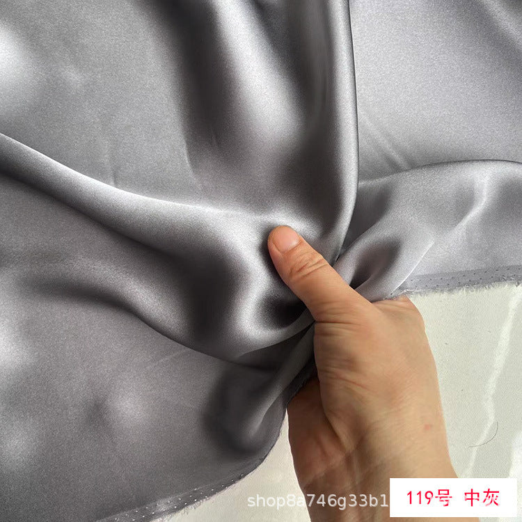 FREEDOMBEAUTY | 114 m width 16 mmi silk plain crepe satin clothing fabric 100 mulberry silk dress hair band eye mask fabric multi-color