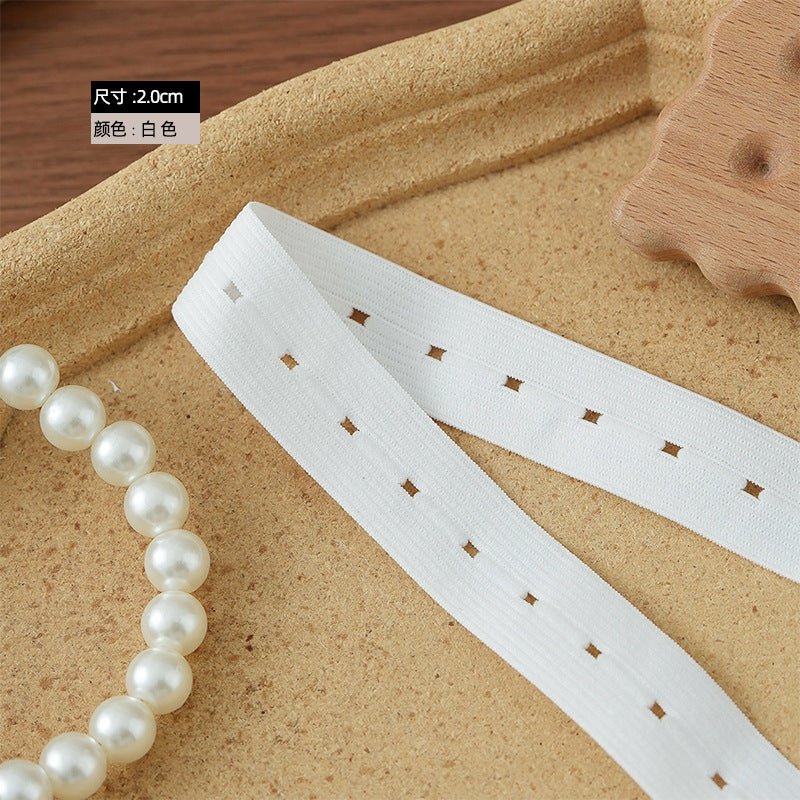 FREEDOMBEAUTY | Factory Direct 1.5/2 Elastic Nylon Button Strap DIY Maternity Children's Clothing Adjustment Elastic Strap