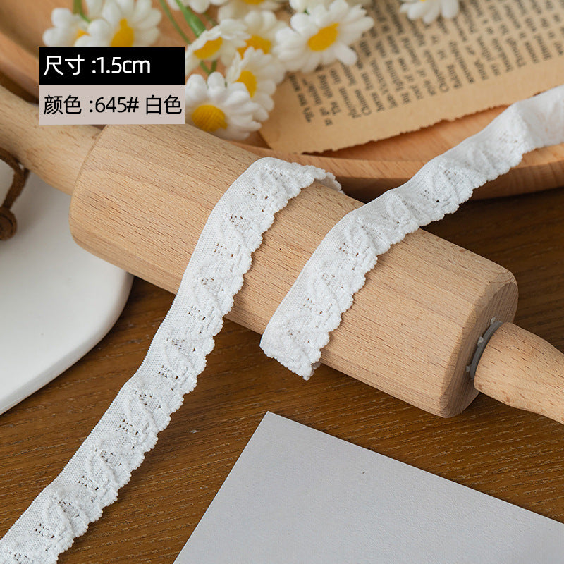 FREEDOMBEAUTY | Factory direct 1.1/1. 5/2.2 CM white spot, high elastic fine elastic underwear belt trousers edge