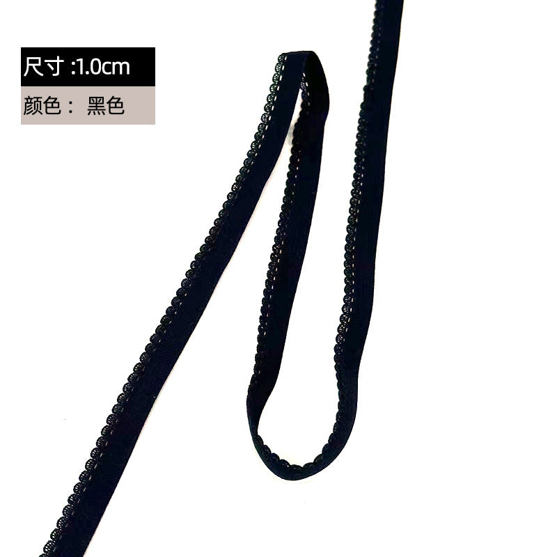 FREEDOMBEAUTY | Manufacturer supplies 1.0cm eight crescent, nylon knitted elastic underwear, elastic bands, clothing accessories