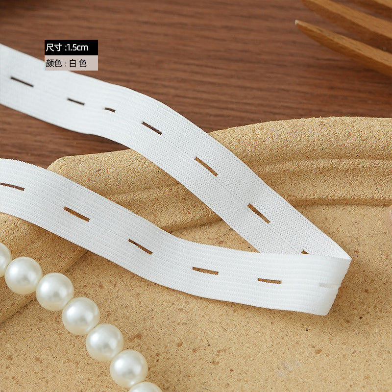 FREEDOMBEAUTY | Factory Direct 1.5/2 Elastic Nylon Button Strap DIY Maternity Children's Clothing Adjustment Elastic Strap
