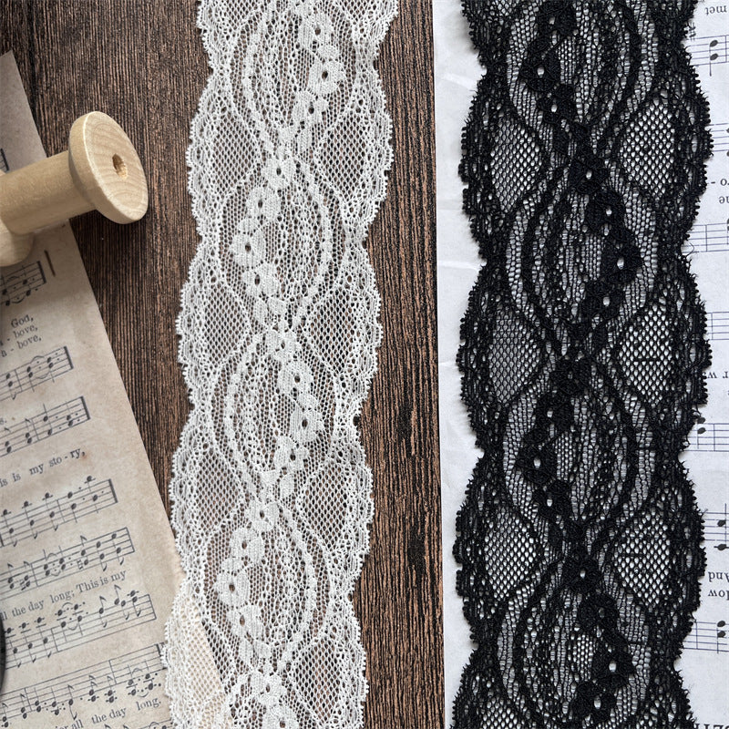 FREEDOMBEAUTY | Factory direct sales, spot fast hair French elegant wavy pattern 7CM elastic lace lace accessories, handmade DIY
