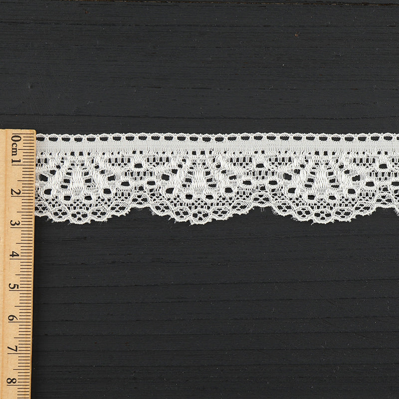 FREEDOMBEAUTY | [stretch] 2.5cm lace lace, nylon elastic lace edge, home textile Lolita unilateral lace accessories, in stock