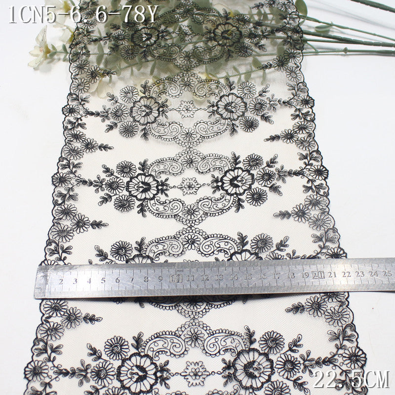 FREEDOMBEAUTY | Three-color mesh embroidery lace arrangement classical style pattern, handmade jewelry home lace accessories