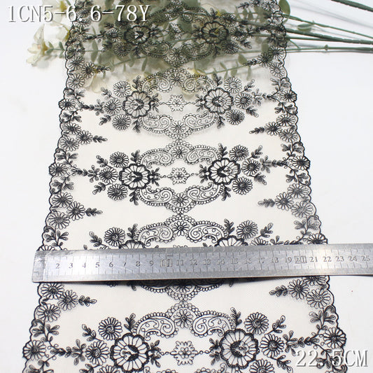 FREEDOMBEAUTY | Three-color mesh embroidery lace arrangement classical style pattern, handmade jewelry home lace accessories